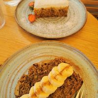 Carrot cake and Banana bread at Goldig in Lagos
