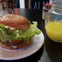 Delicious Hamburger at Pop Art Cafe in Foz Do Iguacu
