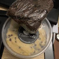 Cookie dough and brownie  at Cinnaholic in Los Angeles