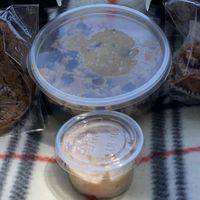 Cinnadoodle Cookie, Cookie Dough (8 oz), Baby Buns with chocolate frosting. Absolutely killer.  at Cinnaholic in Los Angeles