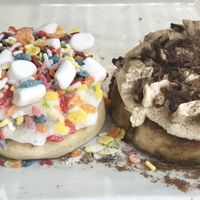 Premade buns at Cinnaholic in Los Angeles