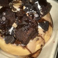 Chocolate frosting, brownie, oreos, chocolate chips, chocolate sauce  at Cinnaholic in Los Angeles