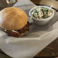 VGF pulled pork with kale slaw  at The Grapevine Cafe in Johnson City