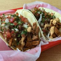 Vegan tacos at Chico's in Gunsan