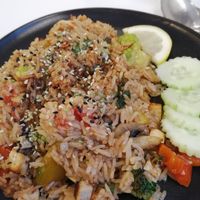 Tofu con arroz y verduras at Prick Thai in Cambrils