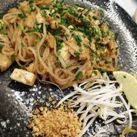 Fideos de arroz con tofu y heura. at Prick Thai in Cambrils
