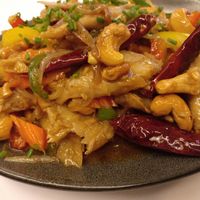 Heura con verduras y anacardos at Prick Thai in Cambrils