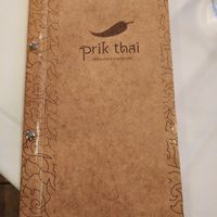 Menú at Prick Thai in Cambrils