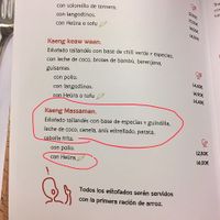 Kaeng Massaman Heüra at Prick Thai in Cambrils