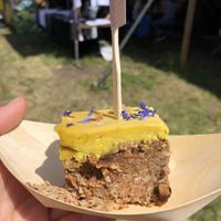 carrot cake at funky vegan fest   at Chokbites in Veldhoven