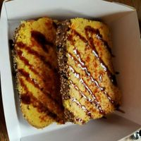 chick pea smashed toast at Pressed in Boston