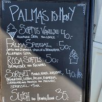 Some of the menu at Palma Kiosk & Kaffebar in Sarpsborg