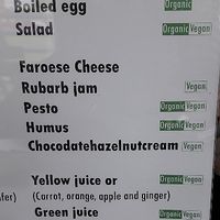 Smakka Menu at Smakka Cafe in Torshavn