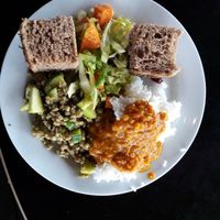 Healthy food at Smakka Cafe in Torshavn