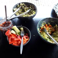 Salads at Smakka Cafe in Torshavn