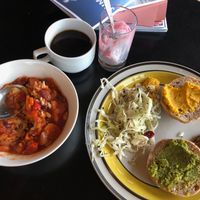 A selection from the brunch buffet at Smakka Cafe in Torshavn