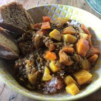 Masala Curry at Moksha Yoga and Surf Hostel in Huanchaco