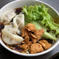 Dumpling noodles  at SHU Vegetarian 蔬方斋 - Ang Mo Kio  in Northeast Singapore