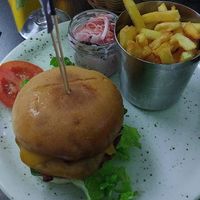 O'Learys vegan oumph burger at O'Learys in Karlstad