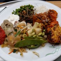 Dinner selection at Tibits in South East London