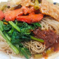 Veggies and mock meat at Vegetarian Centre 斋素食中心 in East Singapore