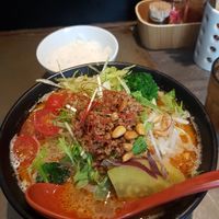 Vegan tantanmen with extra vegetables at Soranoiro in Tokyo
