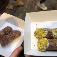 Vegan cannoli  at Vburger Camden in North West London