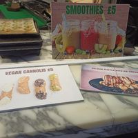 Menu at Vburger Camden in North West London