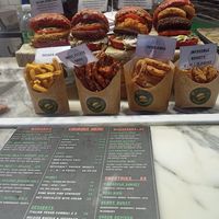 Menu at Vburger Camden in North West London