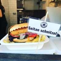 Seitan Burger at Vburger Camden in North West London