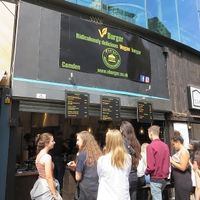 counter VBurger, London at Vburger Camden in North West London