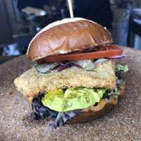 Seitan Schnitzel at Vburger Camden in North West London