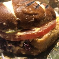 Seitan Schnitzel with Cheeze at Vburger Camden in North West London