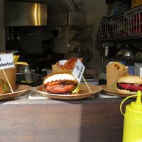 display on counter, Vburger at Vburger Camden in North West London