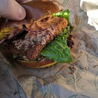 Seitan Shnitzel at Vburger Camden in North West London