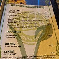 Vegan menu 2 at Sanskar Nepal in Lisbon