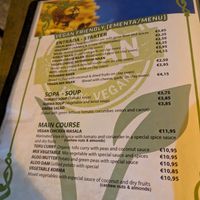 Vegan menu 1 at Sanskar Nepal in Lisbon