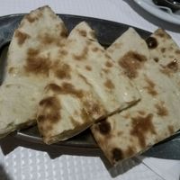 naan with vegan cheese, very good!  at Sanskar Nepal in Lisbon