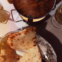 Vegan “Chicken” Curry and Vegan “cheese” naan  at Sanskar Nepal in Lisbon