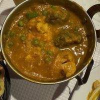 Vegetable Kworma and vegan Mango Lassi  at Sanskar Nepal in Lisbon