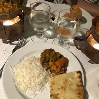 Vegan mixed vegetables with vegan nan at Sanskar Nepal in Lisbon
