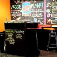 Inside at Veggie Planet in Cambridge