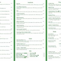 Inside menu at enVegan in Morrow