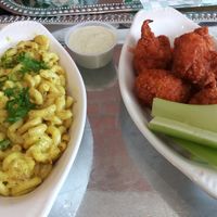 Mac n cheese, cauliflower buffalo at enVegan in Morrow