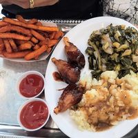 BBQ drumstick plate at enVegan in Morrow