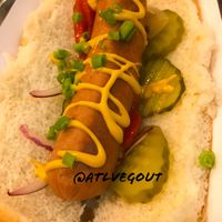 Happy dog at enVegan in Morrow