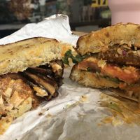 Identity Crisis sandwich, Buffalo and jerk chick’n at Dajen Eats in Eatonville