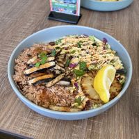 build a bowl with jerk chickn  at Dajen Eats in Eatonville