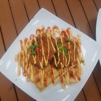 Vegan chicken and waffle. Absolutely delicioussss  at Dajen Eats in Eatonville