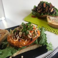 The two sandwiches ? both where amazing but personally they would have been better in buns, I find toasted bread to mess up my mouth too much. Love that it’s made in house tho at Dajen Eats in Eatonville